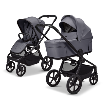 MOON RESEA Fold Kombikinderwagen in Graphite mit Sportsitz und Babywanne